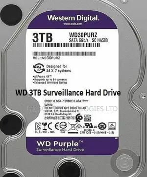 Western Digital 3TB Hard Drive for CCTV Surveillance