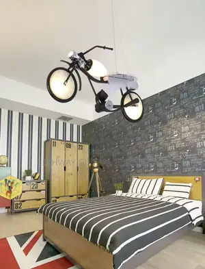 Industrial Style Creative Led Motocycle Chandelier