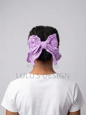 Crochet Tassel Bow Clip