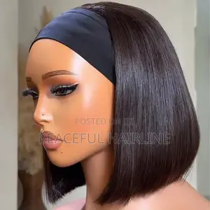 100% Human Hair Band Bob Wig