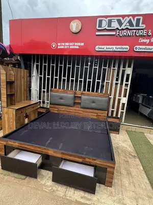 6 by 6 Bedframe With Dressing Mirror and Storage