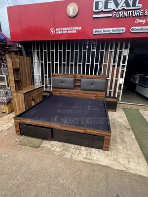 6 by 6 Bedframe With Dressing Mirror and Storage