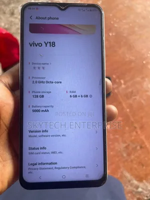 Vivo Y18 128 GB Silver
