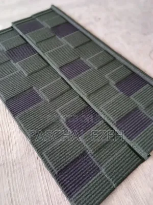 Elegant Green & Black Patches – Stylish Stone-Coated Roofing
