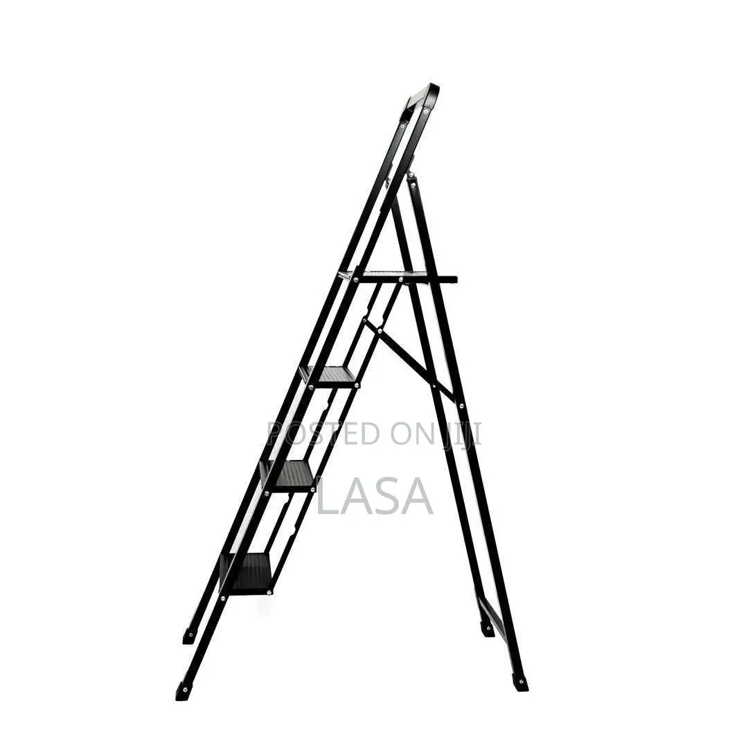 4 Folding Step Aluminum Stool With Steel Frame