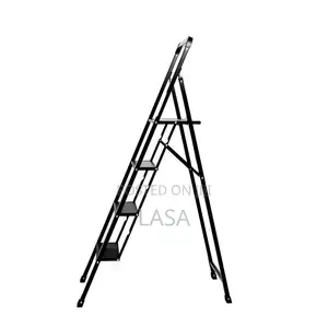 4 Folding Step Aluminum Stool With Steel Frame