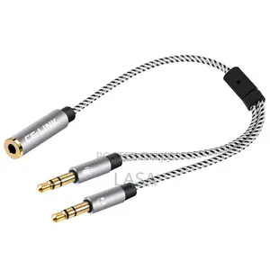 3.5mm 2-Male to 1-Female Audio Splitter Cable 20cm