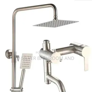 BRIMIX Square Rain Shower Set With Hand Shower & Mixer Tap