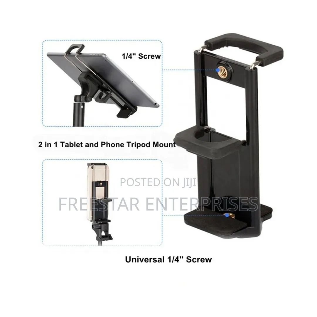 Tripod Clip Mount Phone Tablet Holder Mount Camera