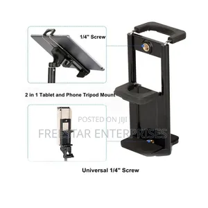 Tripod Clip Mount Phone Tablet Holder Mount Camera