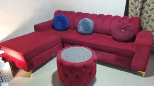Modern L-Shaped Sectional Sofa Set Upholstered