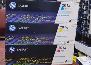 Original (HP) Toner Cartridge 201(A) Cyan, Magenta,& Yellow.