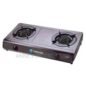 Thermocool 2-Burner Gas Cooker With Auto Ignition – Stainless Steel