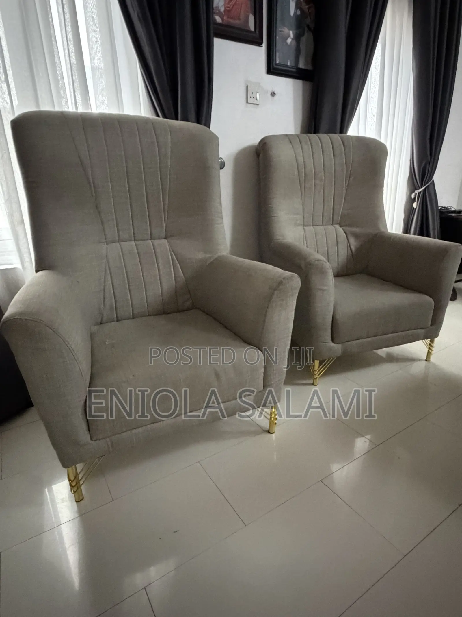 2pcs Single Seater Sofa With High Back