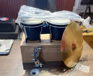 Bongo Drum, Stand, Clamp, Cymbal & Stand