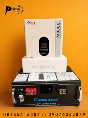 Cworth 2.5kwh 24v Battery and Sako 3kva Inverter 24v