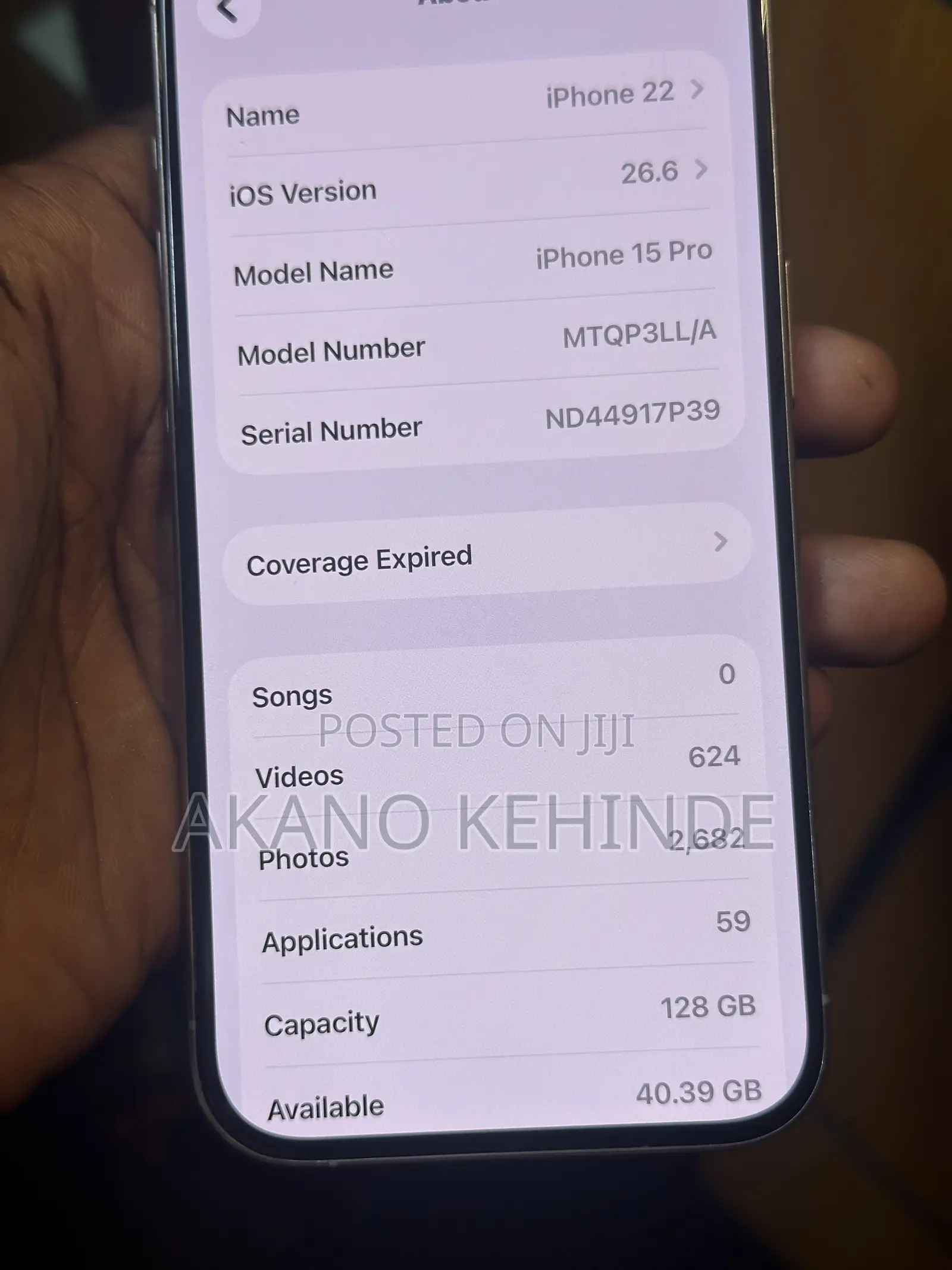 Apple iPhone 15 Pro 128 GB Gray