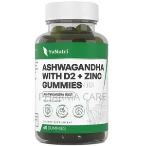 Ashwagandha Gummies With D2 + Zinc- 60 Count