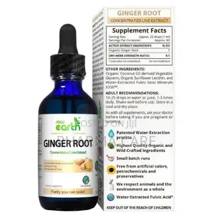 Ginger Root- 60ml Concentrated Live Extract Digestion Support-