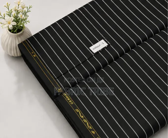 Bliss BO Strips Suit Material