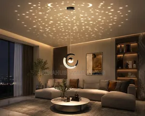 Creative Led Ceiling Light With Moon Stars Modern Asile