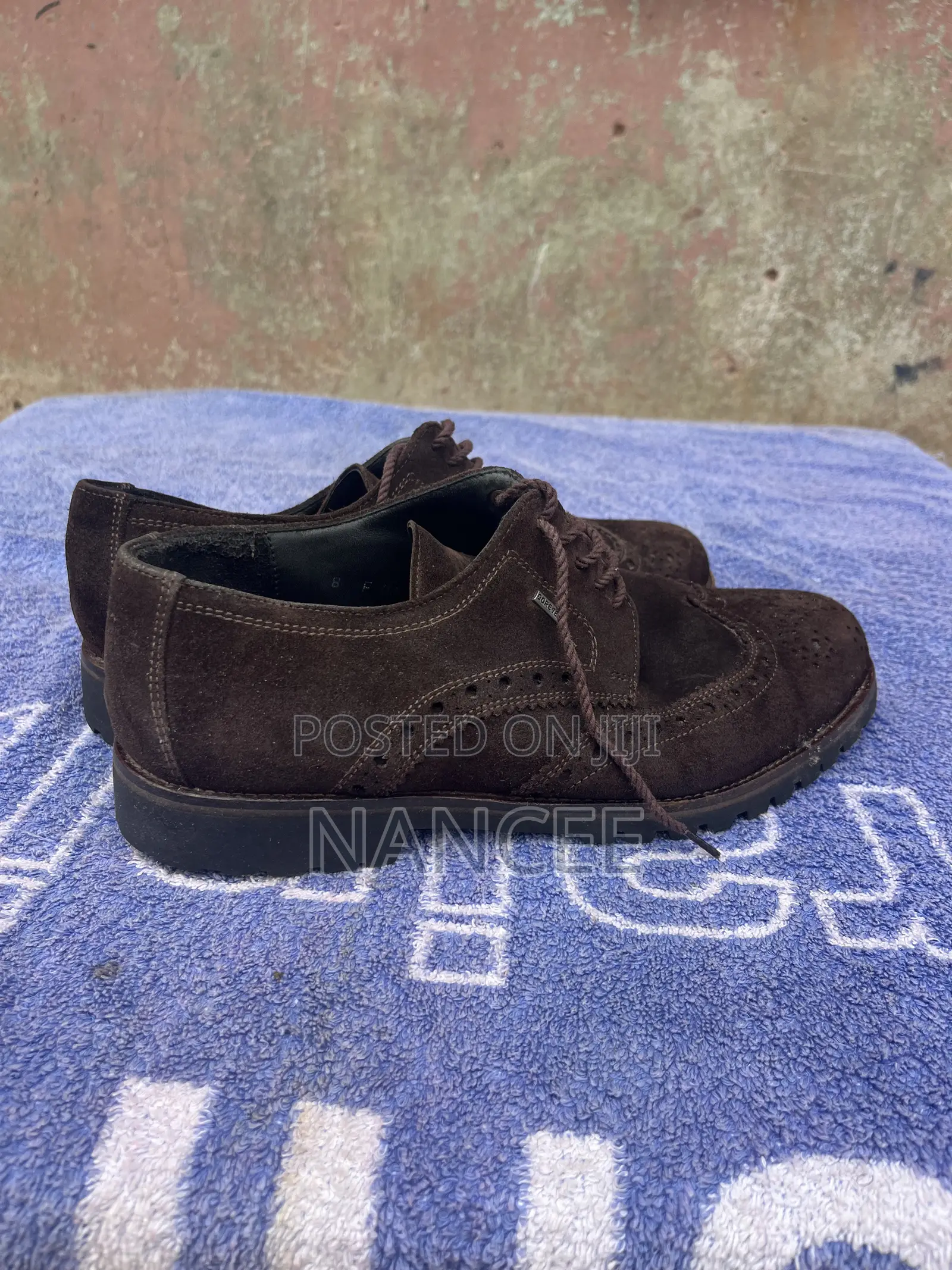 Brown Suede Brogue Dress Shoe
