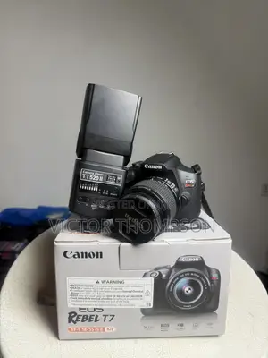 OPEN BOX Canon EOS Rebel T7 DSLR Camera 18-35mm Lens + Flash