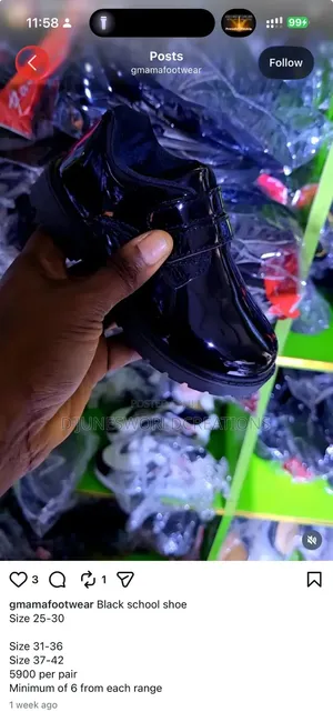 A Multi-Popose Quality Black Shoe for Boys