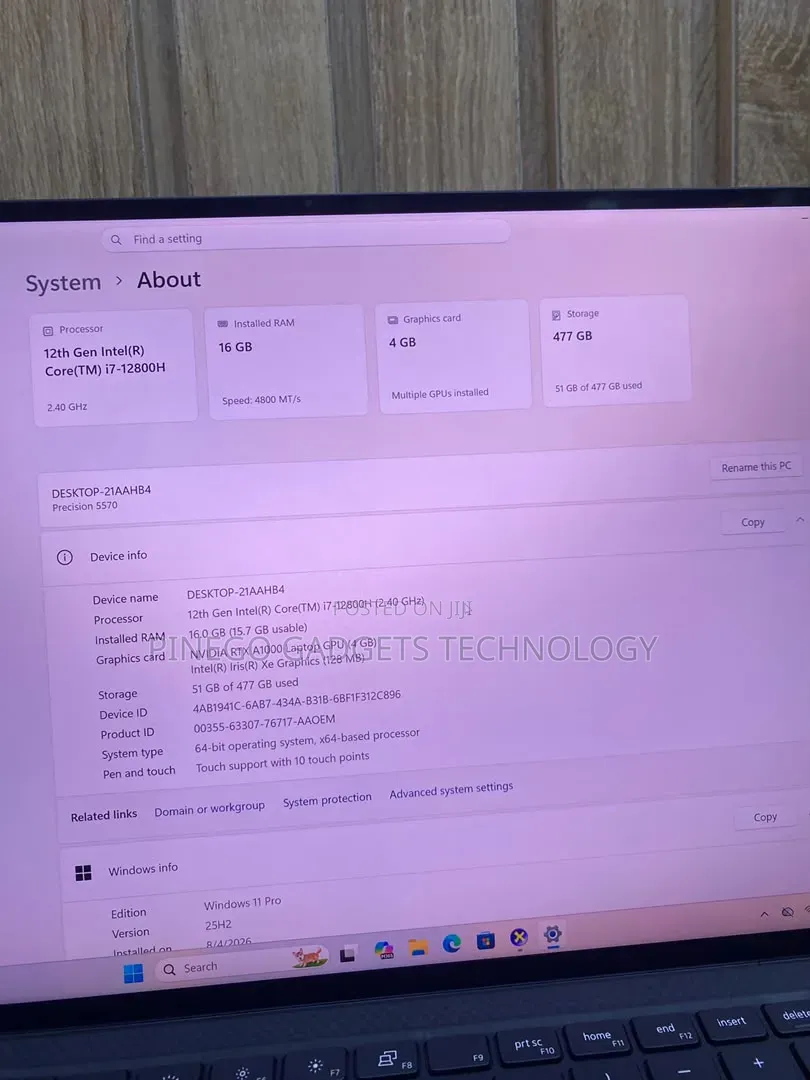 Laptop Dell Precision 5570 16GB Intel Core i7 SSD 512GB