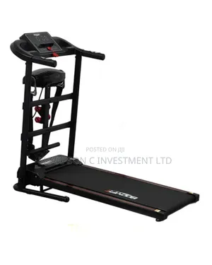 BodyFit 2HP Treadmill With Massager Sit Up Rack Dumbbell Bluetooth APP