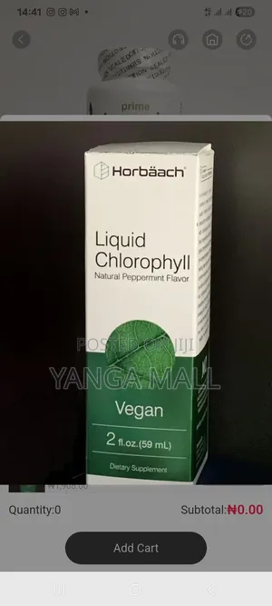 Horbaach Liquid Chlorophyll Drops - Vegan - 2 Fl. Oz. (59 mL)
