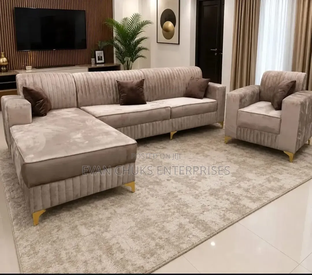 Beautiful Made L Shape and Single Chair