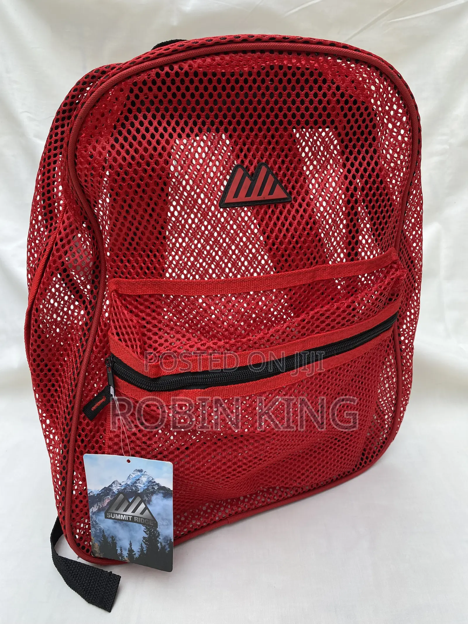 Summit Ridge Red Mesh Backpack Bag Size Medium