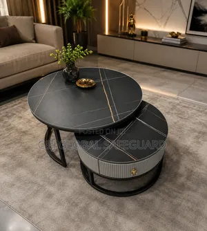 Luxury Round Nesting Coffee Table Set