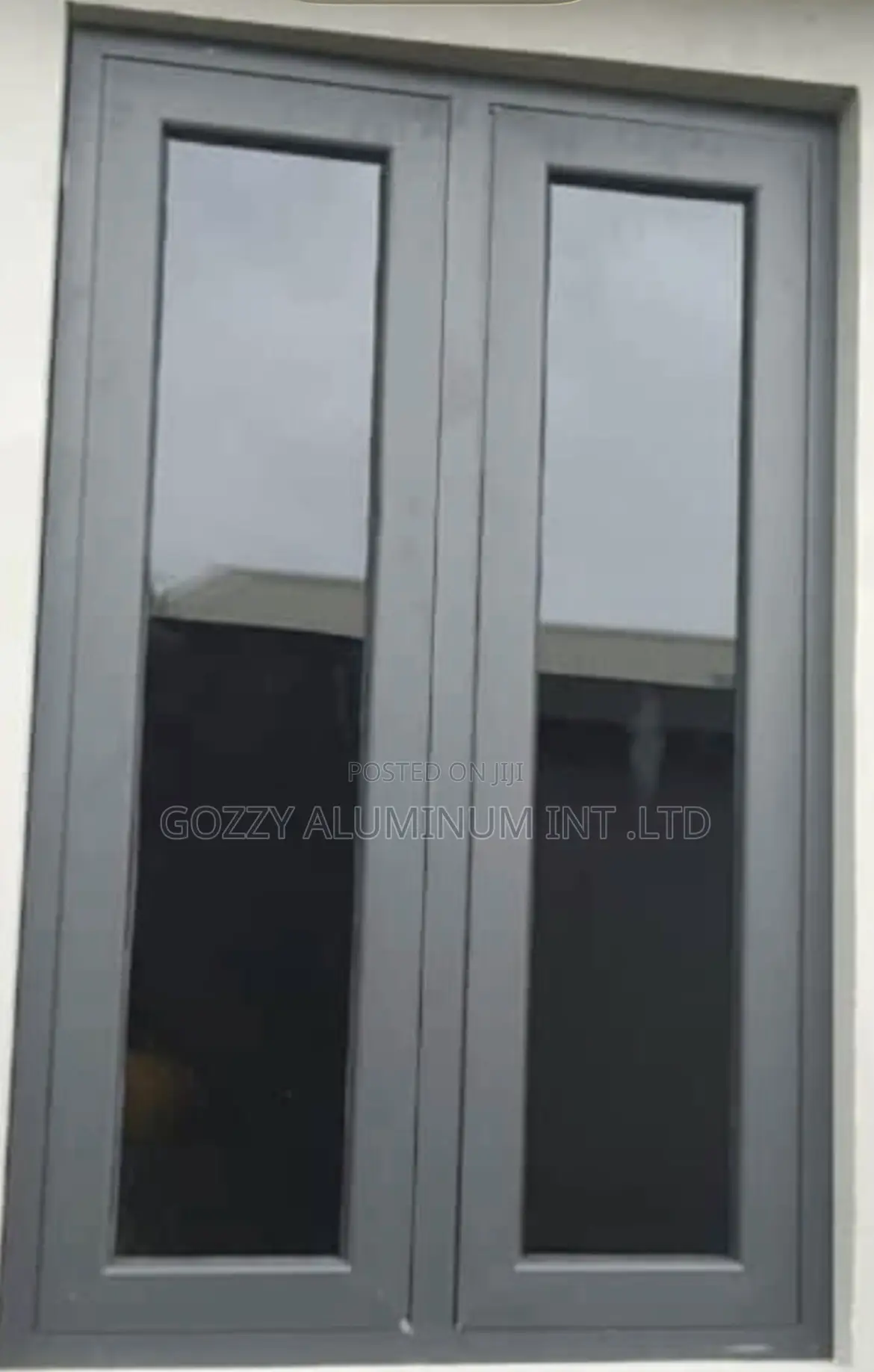 Grey Casement Window With Grey Glass