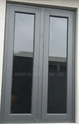Grey Casement Window With Grey Glass