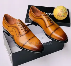 Light Brown Color Lace Up Corporate Shoe