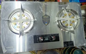 Double Burner Rust-Resistant Stainless Steel Gas Stove, Display Panel