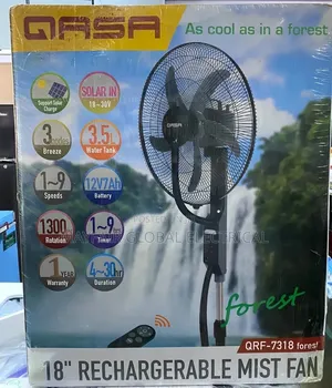 Quantity Qasa 18" Rechargeable Mist Fan  ( Model QRF-7318 Forest )