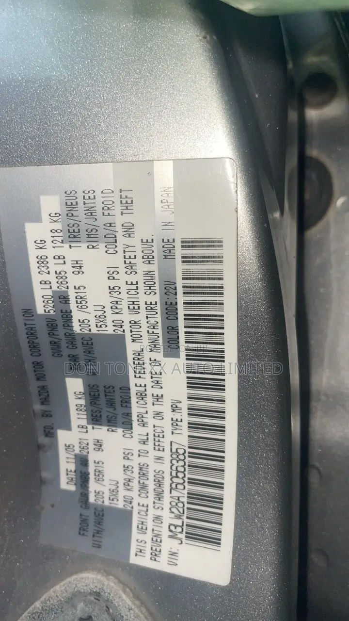 Mazda MPV LX 2006 Silver