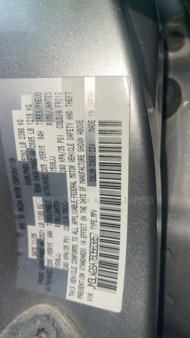 Mazda MPV LX 2006 Silver
