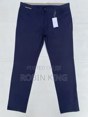 Milano Navy Blue Slim Fit Chinos Pants Trousers Size W42 L45