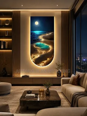 Ocean Waves Wall Lamp Entrance Decoration Light Painting Moon Corridor