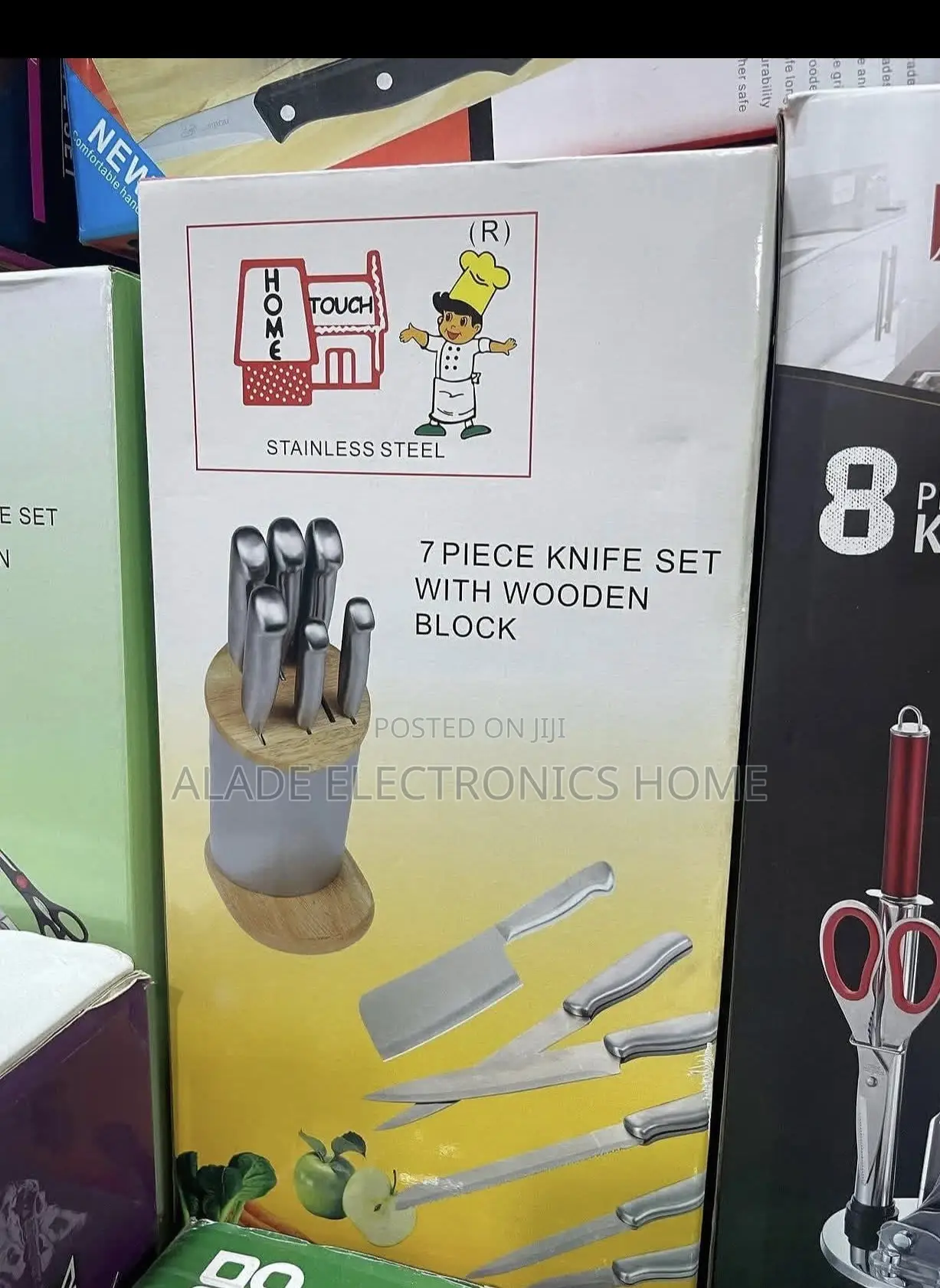 High Quality Knife Sets 7pcs” With Wooden Block