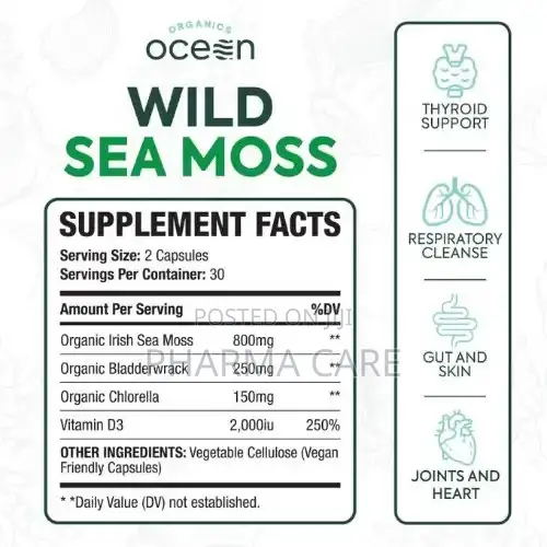 Organic Irish Sea Moss 60 Capsules
