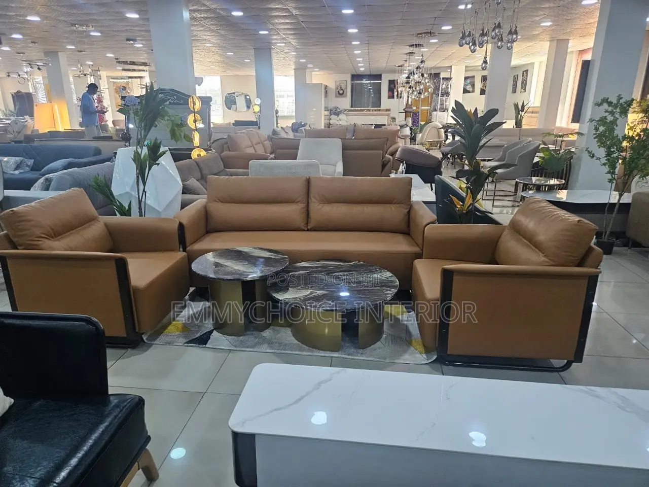 5-Seater Luxury Leather Sofa Set