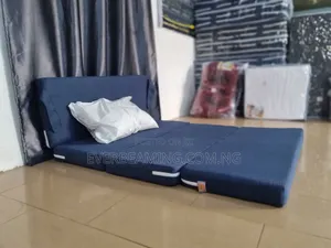 EverBeaming Orthopedic Foldable Mattress _ Blue and White _ 4ft X 6ft