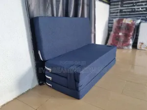 EverBeaming Orthopedic Foldable Mattress _ Blue and White _ 4ft X 6ft