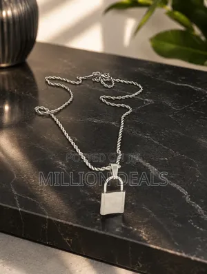 Sterling Simple Men's Silver Neckpiece N Pendant