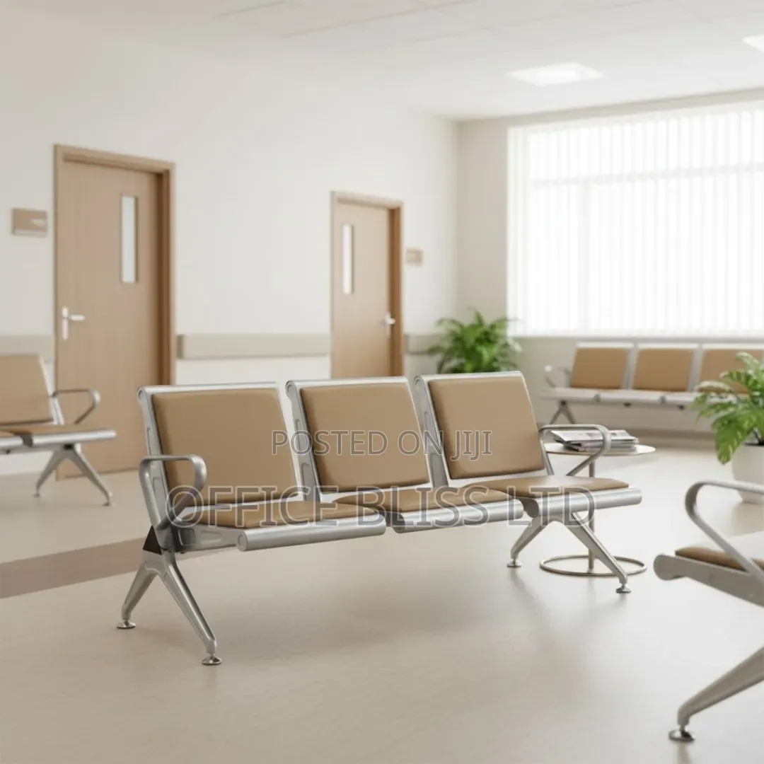 3 IN 1 Waiting  Reception Visitors  Chair - TAN